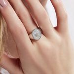 Chevali&egrave;re Aracely Argent Blanc Nacre Oxyde De Zirconium - Bagues solitaires Femme | Histoire d&rsquo;Or