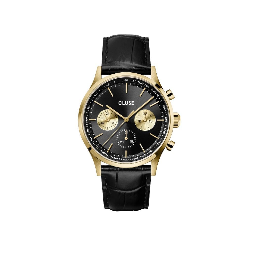 Montre Cluse Antheor Multifonction Noir - Montres Homme | Histoire d&rsquo;Or