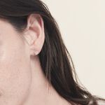 Boucles D'oreilles Puces Or Jaune Festuca Oxydes De Zirconium - Clous d'oreilles Femme | Histoire d&rsquo;Or