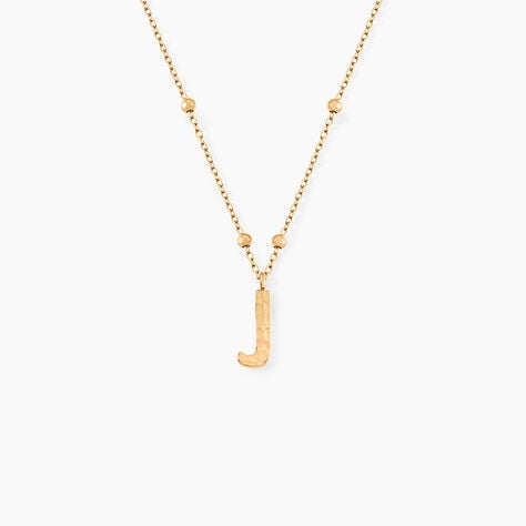 Collier Plaqu&eacute; Or Jaune Lettra - Colliers fantaisie Femme | Histoire d&rsquo;Or