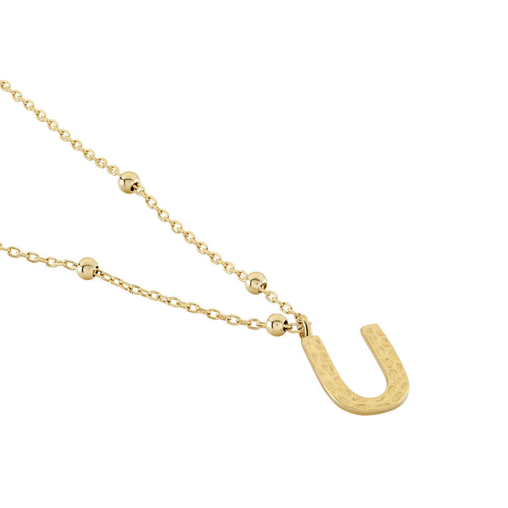 Collier Plaqué Or Jaune Lettra - Colliers fantaisie Femme | Histoire d’Or