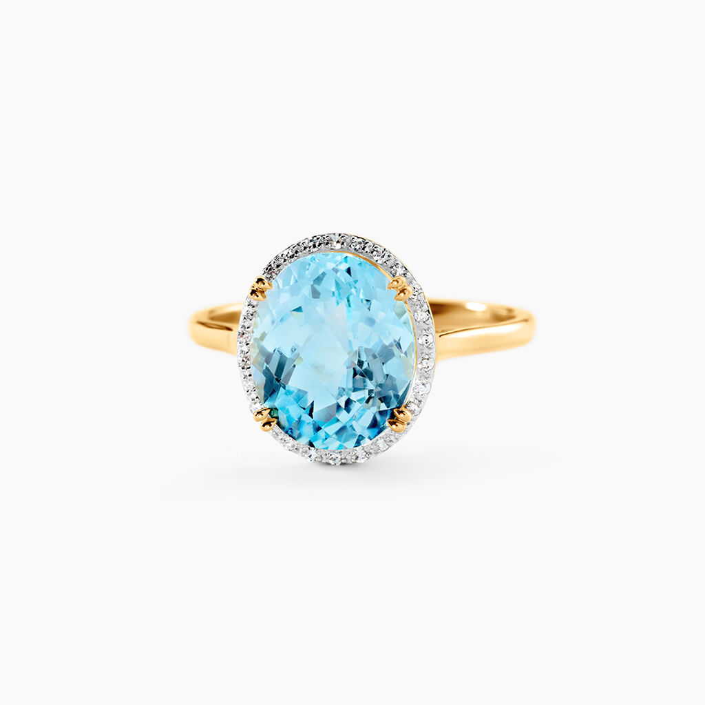 Bague Anna Or Jaune Topaze Et Diamant - Bagues solitaires Femme | Histoire d&rsquo;Or