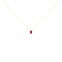 Collier Ovale Or Jaune Rubis