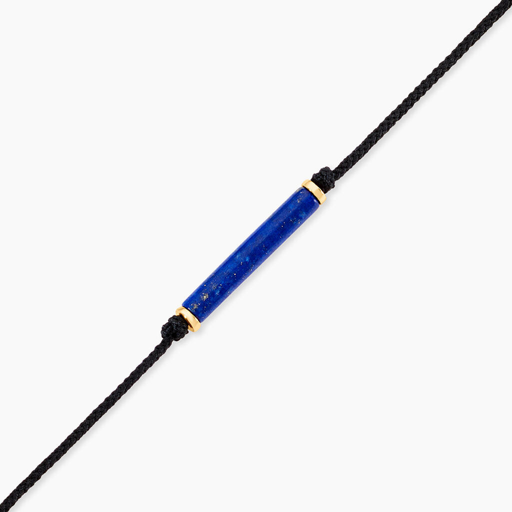 Bracelet Irving Or Jaune Lapis Lazuli - Bracelets cordon Unisex | Histoire d&rsquo;Or