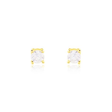 Boucles D'oreilles Puces Victoria Or Jaune Diamant - Clous d'oreilles Femme | Histoire d’Or