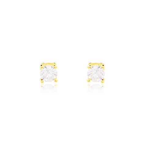 Boucles D'oreilles Puces Victoria Or Jaune Diamant - Clous d'oreilles Femme | Histoire d’Or