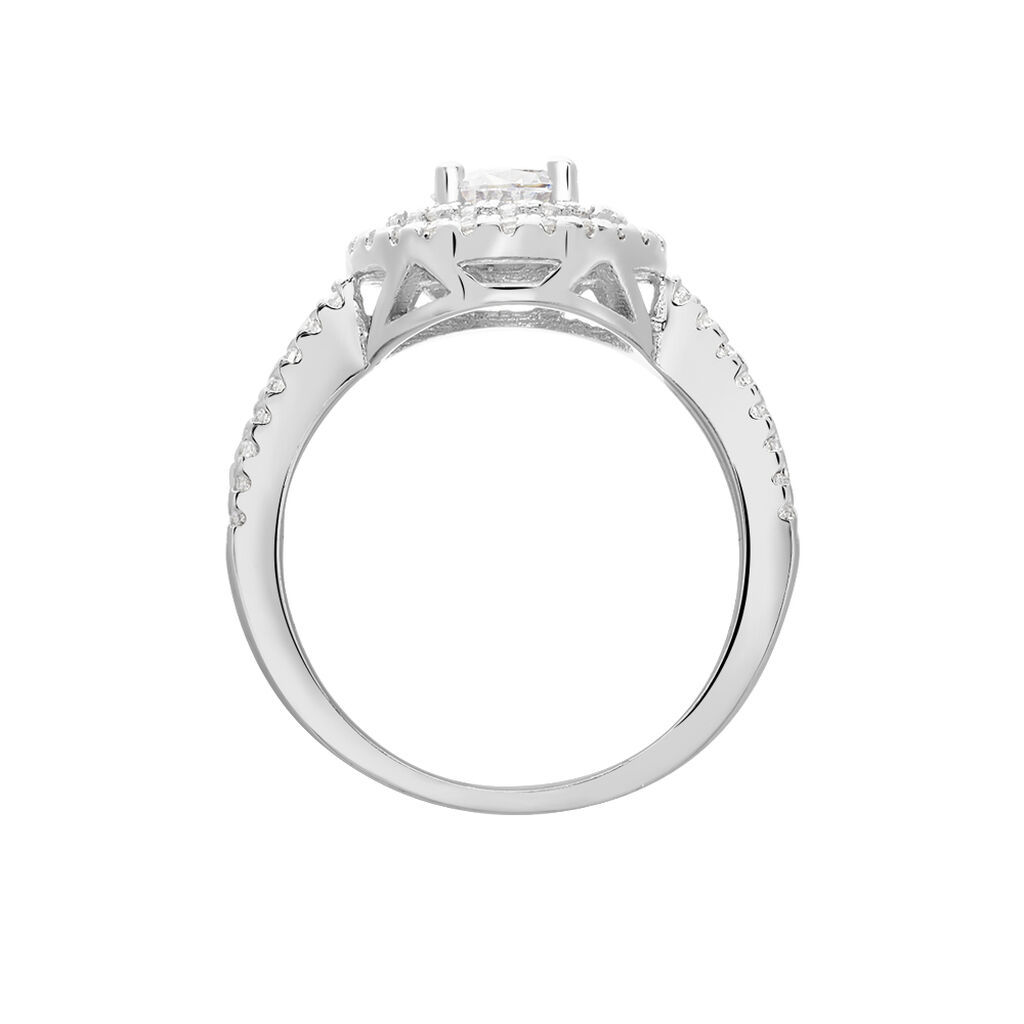 Bague Marie-felix Argent Blanc Oxyde De Zirconium - Bagues solitaires Femme | Histoire d&rsquo;Or