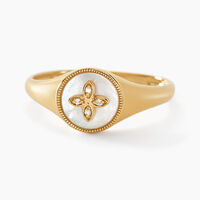 Bague Talisman Or Jaune Nacre Diamant