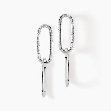 Boucles D'oreilles Pendantes Cedrine Argent Blanc - Boucles d'oreilles fantaisie Femme | Histoire d’Or