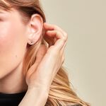 Boucles D'oreilles Puces Look At Me Or Jaune - Clous d'oreilles Femme | Histoire d&rsquo;Or