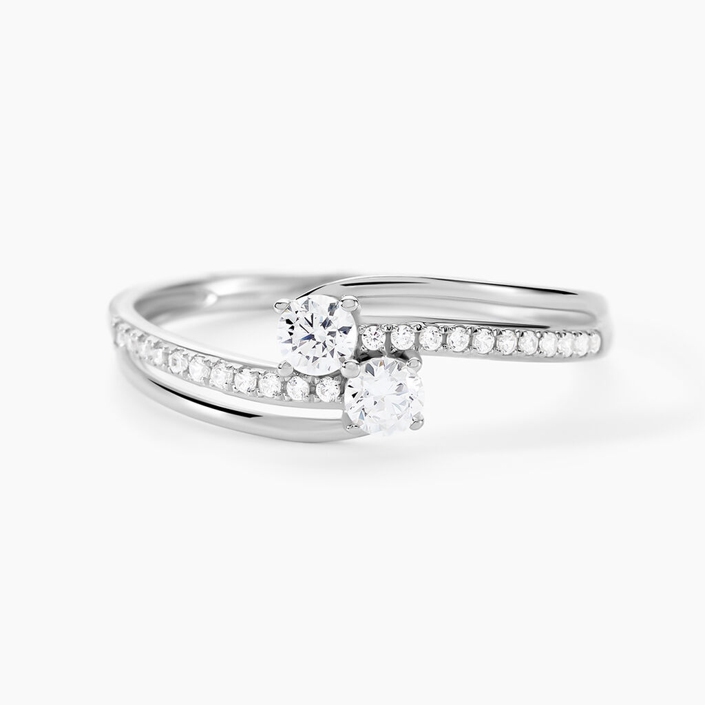 Bague Clarina Or Blanc Oxyde De Zirconium - Bagues avec pierre Femme | Histoire d’Or