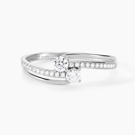 Bague Clarina Or Blanc Oxyde De Zirconium - Bagues avec pierre Femme | Histoire d’Or