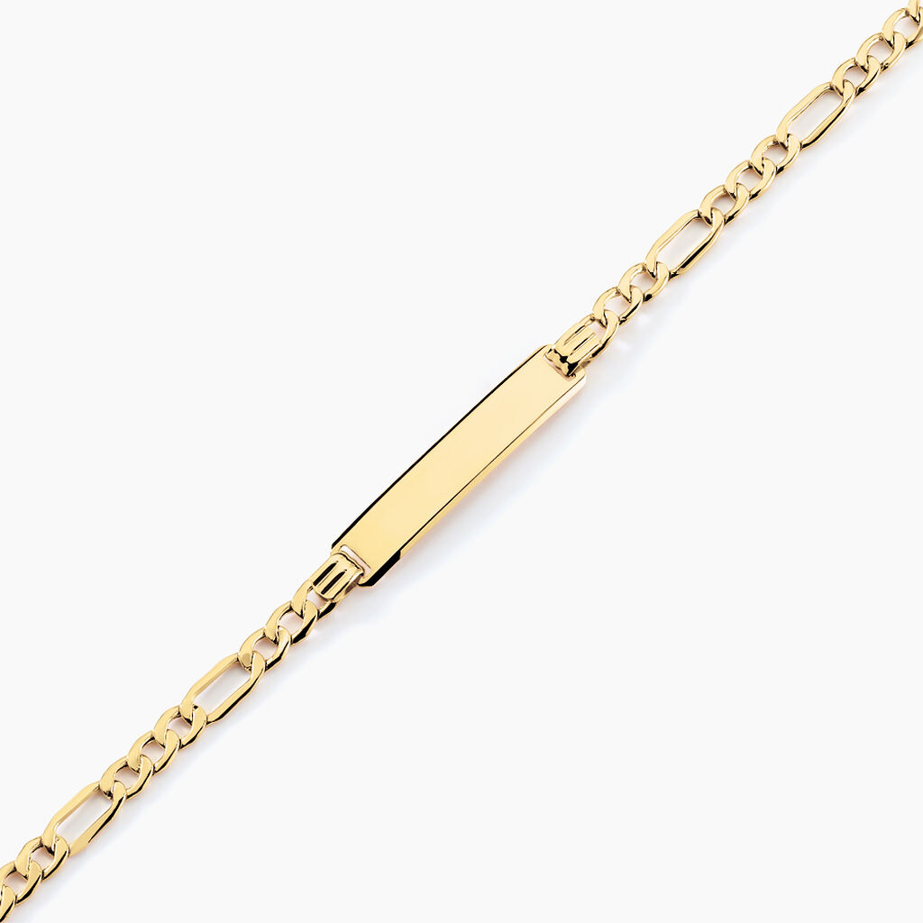 Bracelet Identit&eacute; Cameo Or Jaune - Gourmettes Femme | Histoire d&rsquo;Or