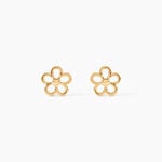 Boucles D'oreilles Puces Philine Fleur Or Jaune - Clous d'oreilles Famille | Histoire d&rsquo;Or
