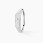 Bague Astre Precieux Argent Blanc Oxyde De Zirconium - Bagues solitaires Femme | Histoire d&rsquo;Or