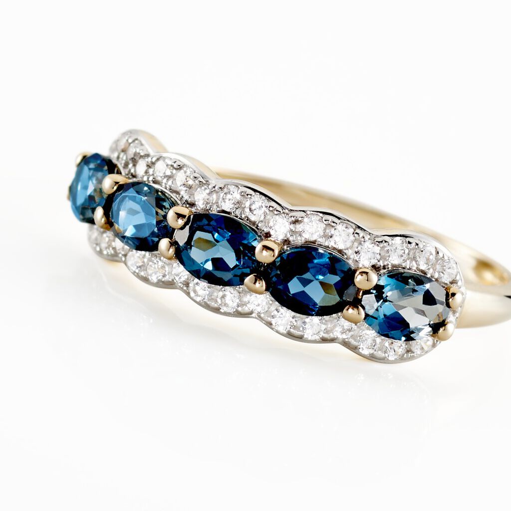 Bague Multipierres Or Jaune Margaux Topaze - Bagues avec pierre Femme | Histoire d&rsquo;Or