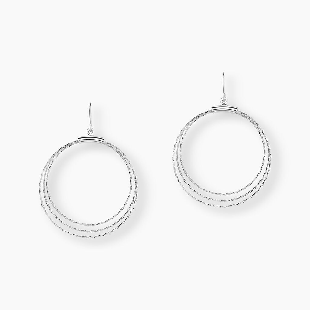 Boucles D'oreilles Pendantes Nadiona Argent Blanc - Boucles d'oreilles fantaisie Femme | Histoire d’Or
