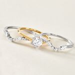 Bague Berlin Argent Bicolore Oxyde De Zirconium - Bagues solitaires Femme | Histoire d&rsquo;Or