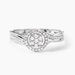 Bague Cissy Platine Blanc Diamant - Bagues avec pierre Femme | Histoire d’Or