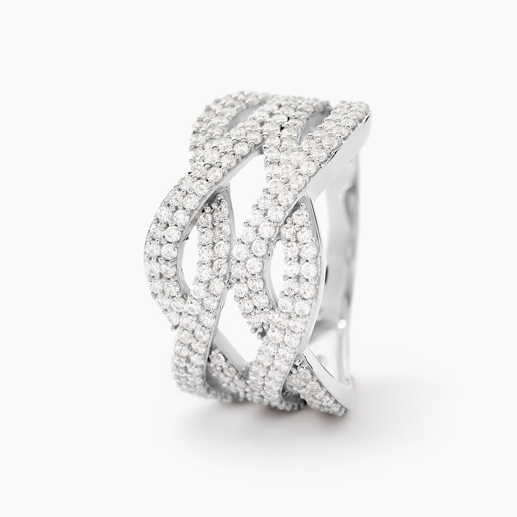 Bague Ireneo Argent Blanc Oxyde De Zirconium - Bagues avec pierre Femme | Histoire d’Or