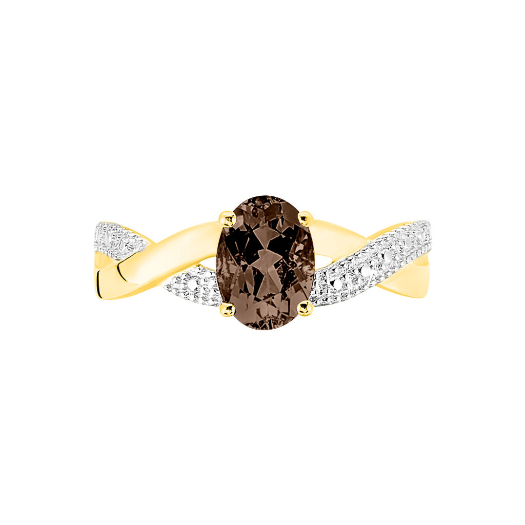 Bague Candice Or Jaune Quartz - Bagues solitaires Femme | Histoire d’Or
