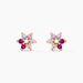 Boucles D'oreilles Puces Pavel Argent Rose Oxyde De Zirconium - Boucles d'oreilles fantaisie Femme | Histoire d’Or