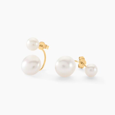 Bijoux D'oreilles Metisse Or Jaune Perle De Culture - Ear cuffs Femme | Histoire d’Or