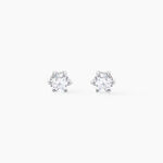 Boucles D'oreilles Puces Petrine Argent Blanc Oxyde De Zirconium - Boucles d'oreilles fantaisie Femme | Histoire d&rsquo;Or