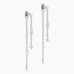 Boucles D'Oreilles Pendantes Cascade Argent Blanc Oxyde De Zirconium - Boucles d'Oreilles Etoile Femme | Histoire d&rsquo;Or
