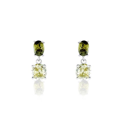 Boucles D'oreilles Pendantes Argent Blanc Brenna Oxydes De Zirconium - Boucles d'oreilles fantaisie Femme | Histoire d&rsquo;Or
