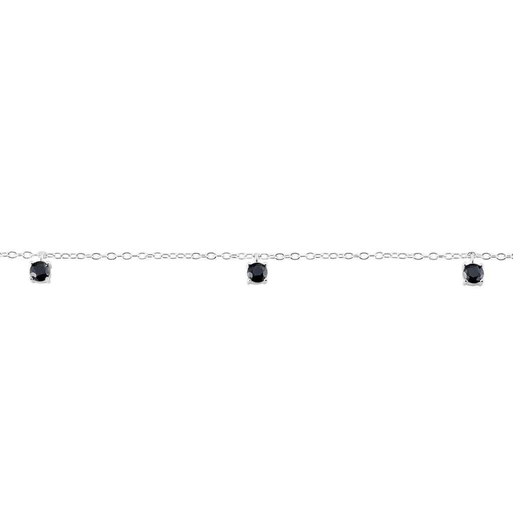 Bracelet Callias Argent Blanc Oxyde De Zirconium Noir - Bracelets Femme | Histoire d&rsquo;Or