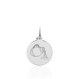 Pendentif Zodiaque Rond Argent Blanc - Pendentifs Zodiaque Famille | Histoire d’Or