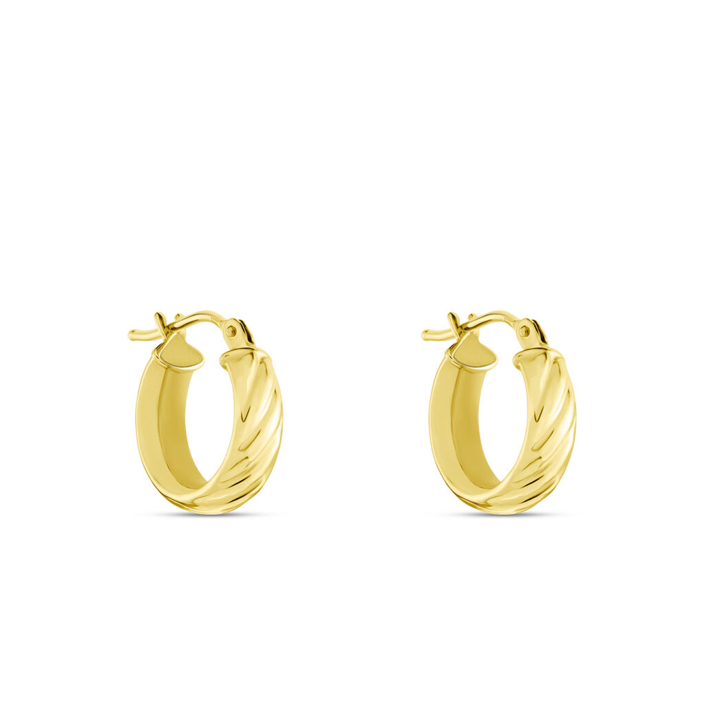 Créoles Mara Or Jaune - Boucles d'oreilles créoles Femme | Histoire d’Or
