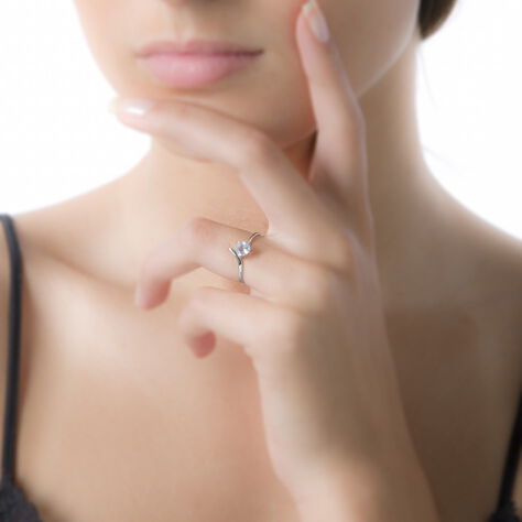 Bague Marga Or Blanc Topaze - Bagues solitaires Femme | Histoire d’Or