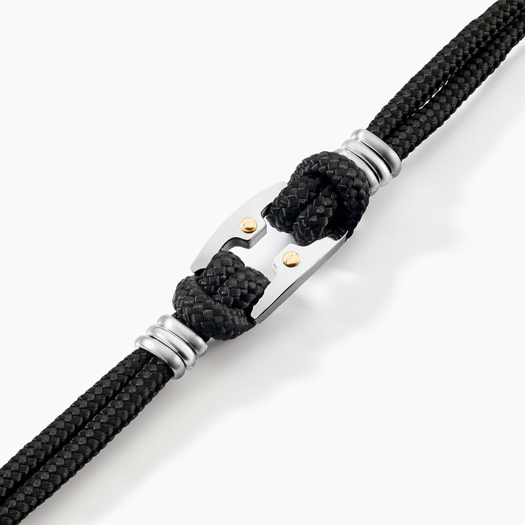 Bracelet Irenee Acier Blanc - Bracelets cordon Homme | Histoire d&rsquo;Or