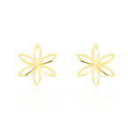 Boucles D'oreilles Puces Fadia Fleur Or Jaune - Clous d'oreilles Femme | Histoire d&rsquo;Or