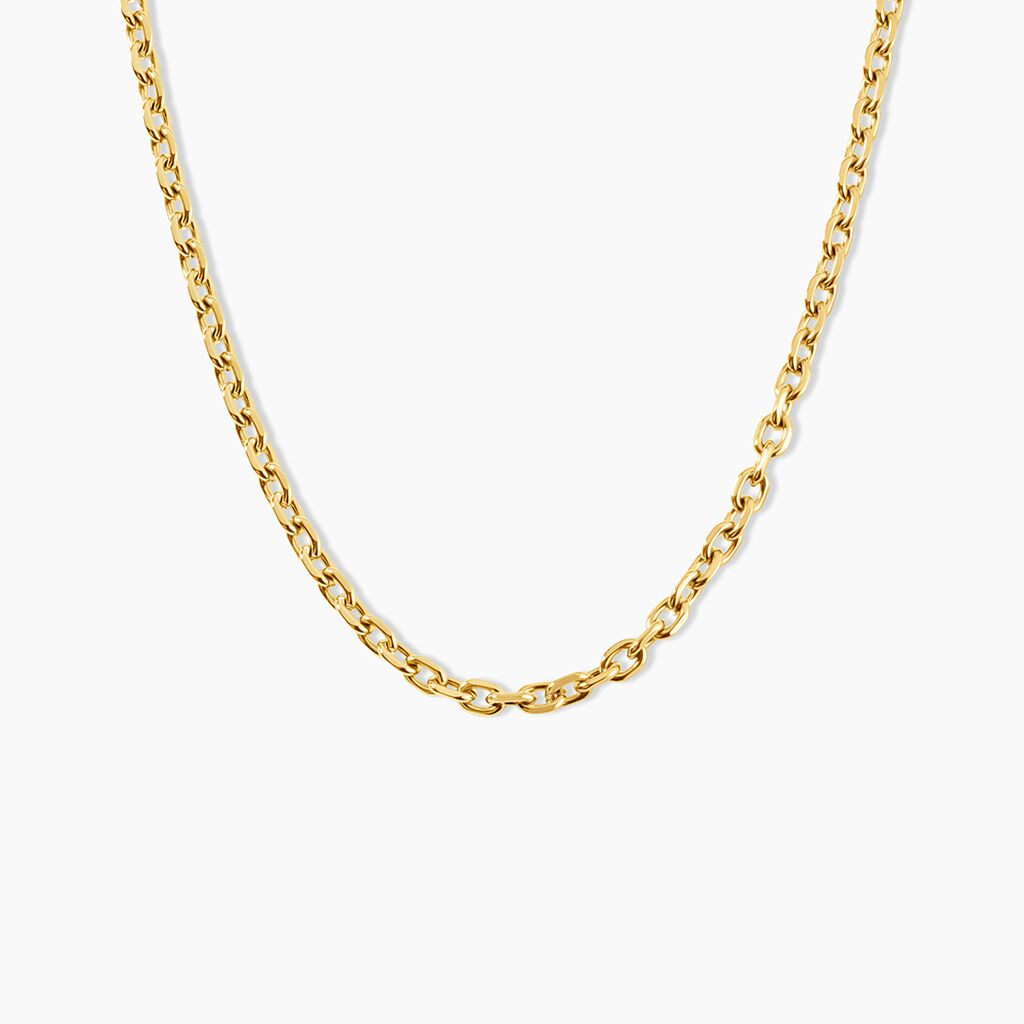 Collier Max Acier Jaune - Bijoux sans pierre Femme | Histoire d&rsquo;Or