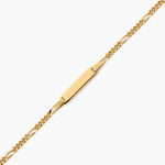 Bracelet Identit&eacute;e Delta Argent Dor&eacute; A L'Or 750/1000 - Gourmettes Homme | Histoire d&rsquo;Or