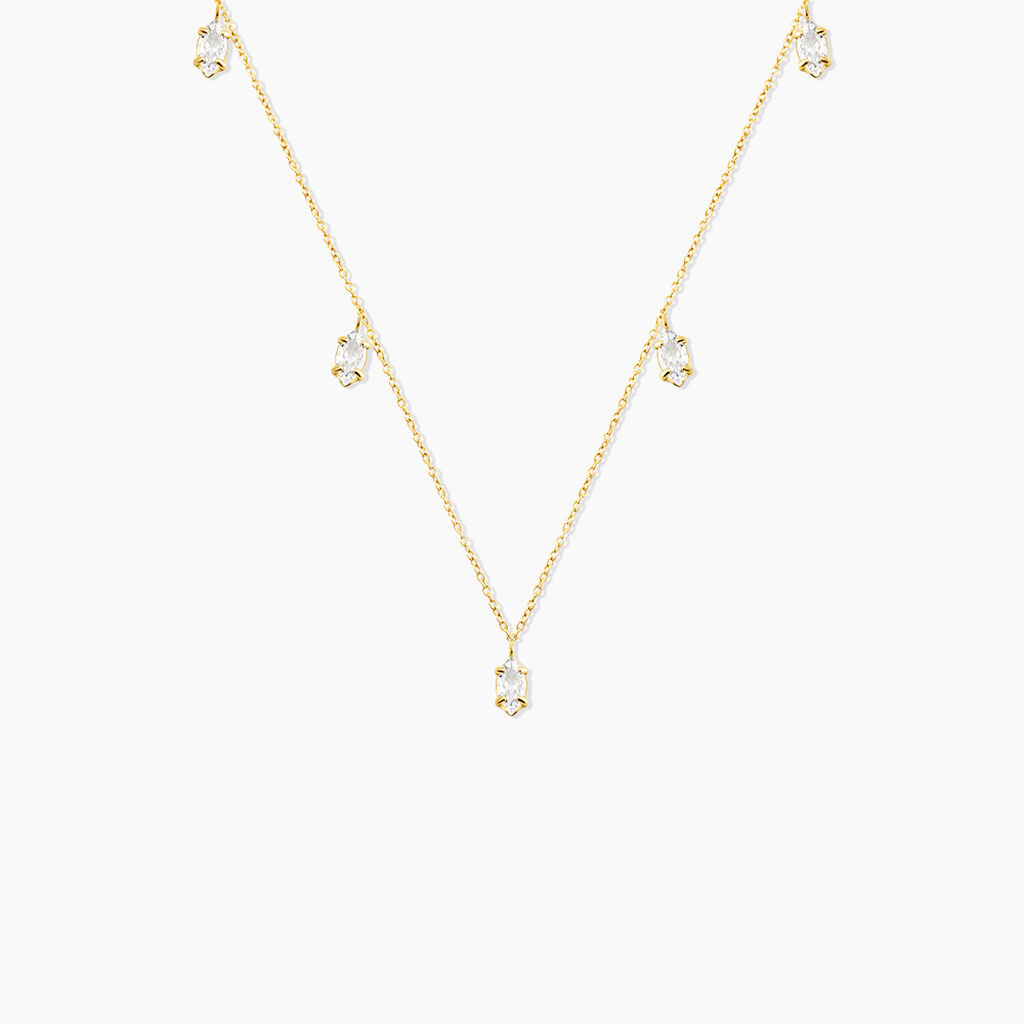 Collier Ivy Acier Jaune Oxyde De Zirconium - Colliers fantaisie Femme | Histoire d&rsquo;Or