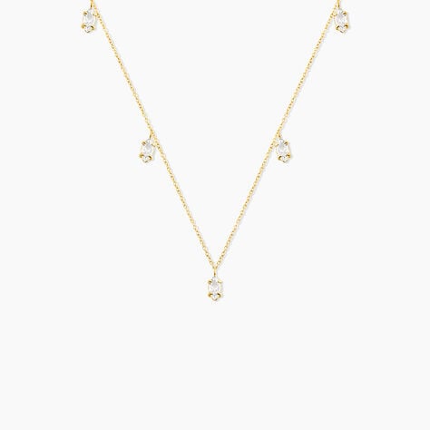 Collier Ivy Acier Jaune Oxyde De Zirconium - Colliers fantaisie Femme | Histoire d&rsquo;Or