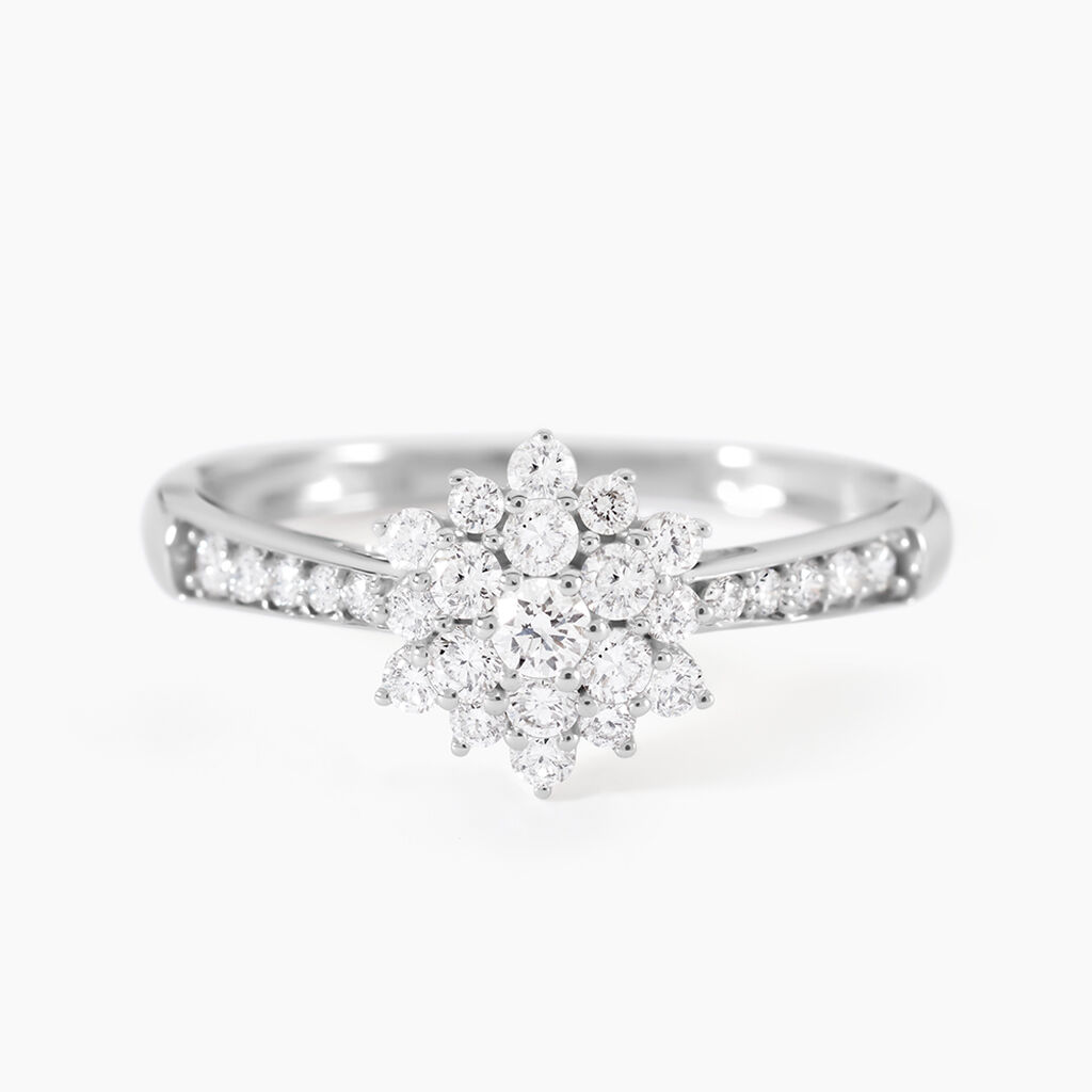 Bague Chucho Or Blanc Diamant - Bagues solitaires Femme | Histoire d&rsquo;Or