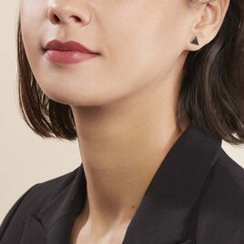 Boucles D'oreilles Puces Amellia Argent Rose Oxyde De Zirconium - Boucles d'oreilles fantaisie Femme | Histoire d’Or