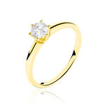 Bague Solitaire Ruken Or Jaune Diamant - Bagues solitaires Femme | Histoire d&rsquo;Or
