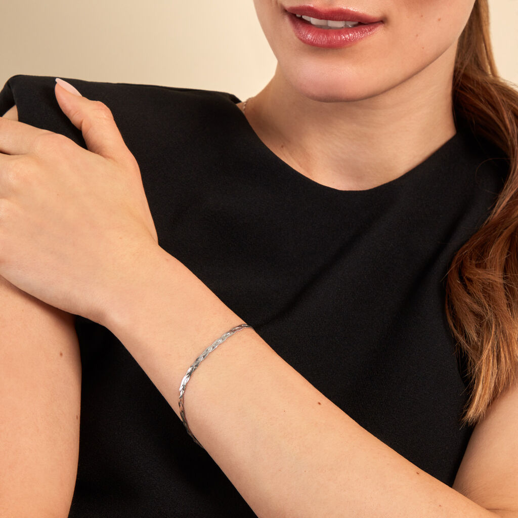 Bracelet Tissia Argent Blanc - Bracelets Femme | Histoire d’Or