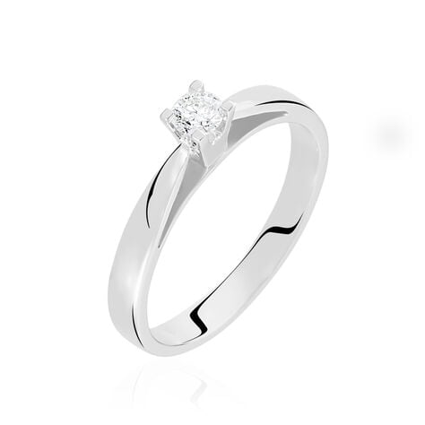 Bague Solitaire Tahyna Or Blanc Diamant - Bagues solitaires Femme | Histoire d&rsquo;Or