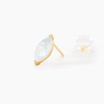 Boucles D'Oreilles Puces Elisud Or Jaune Nacre - Clous d'oreilles Femme | Histoire d&rsquo;Or