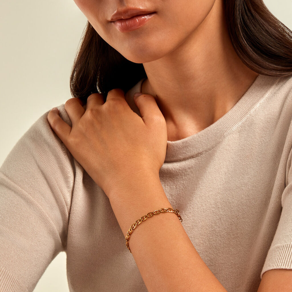 Bracelet Emelina Acier Jaune - Bijoux sans pierre Femme | Histoire d&rsquo;Or