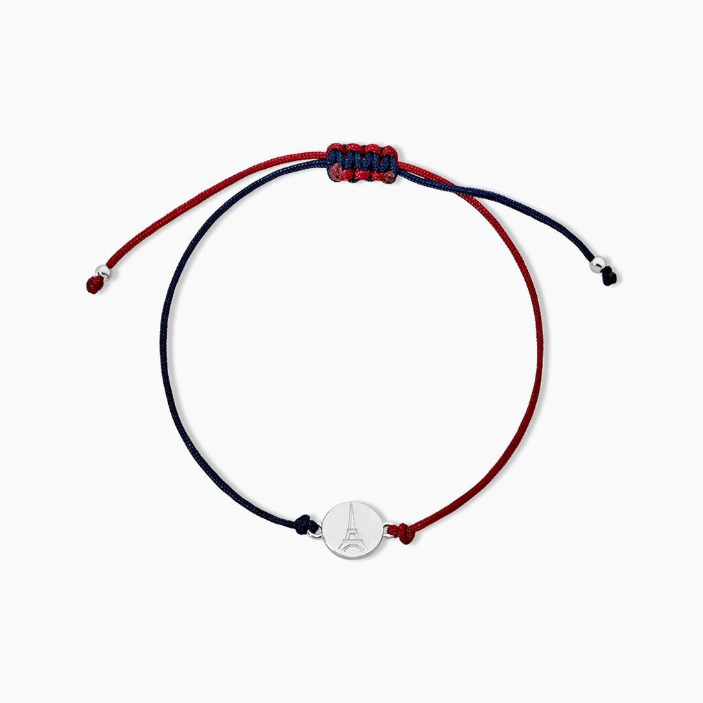Bracelet French Twist Argent Blanc - Bracelets cordon Femme | Histoire d&rsquo;Or