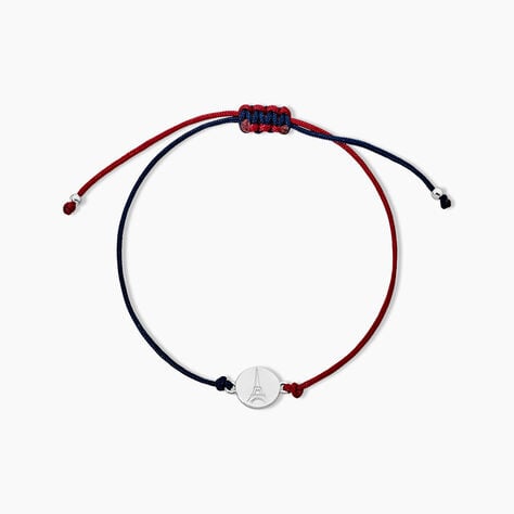 Bracelet French Twist Argent Blanc - Bracelets cordon Femme | Histoire d&rsquo;Or