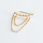 Bijou D'oreille Unitaire Plaqu&eacute; Or Jaune Kazia Oxydes De Zirconium - Boucles d'oreilles fantaisie Femme | Histoire d&rsquo;Or